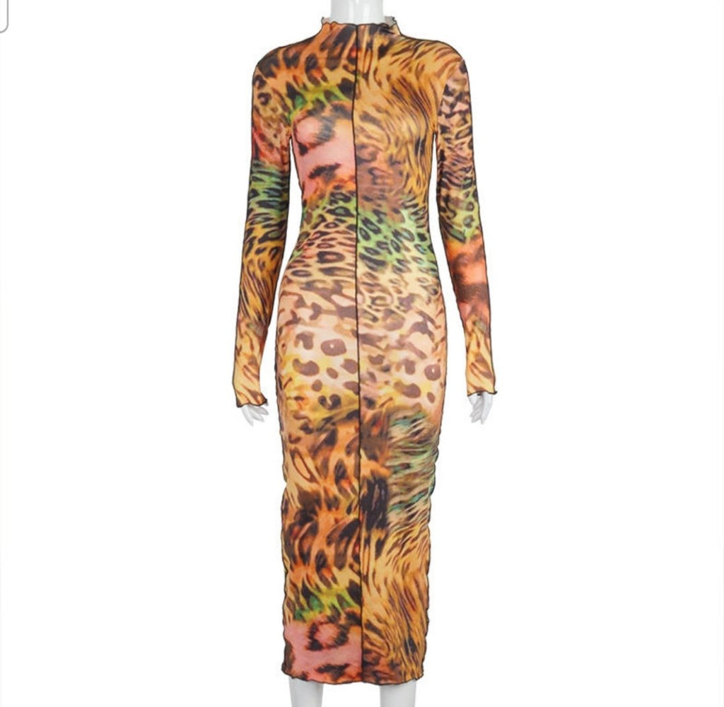 Neon Jungle Bodycon - back view
