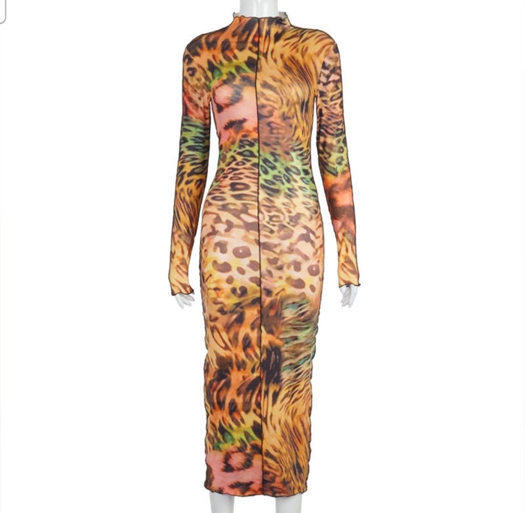 Neon Jungle Bodycon - back view