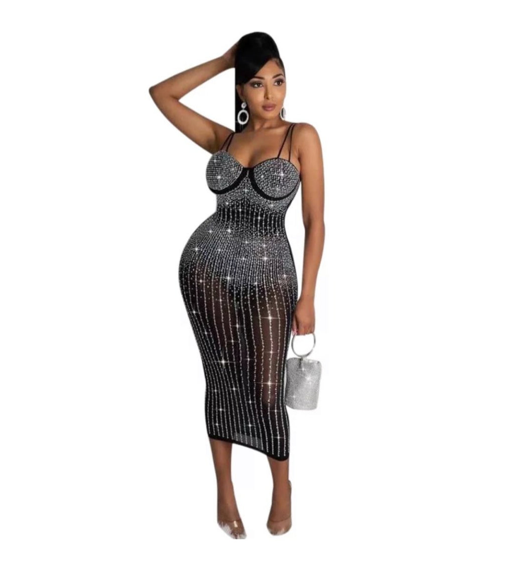 Midnight Sparkle Dress - front view