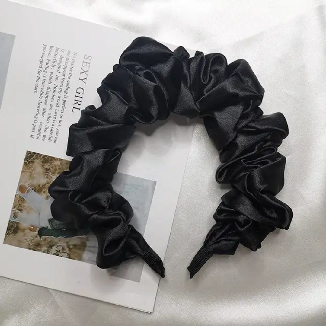 Satin Scrunch Headband - product photo