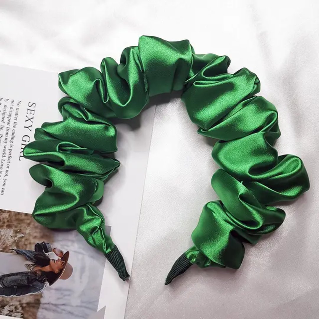 Satin Scrunch Headband - product photo