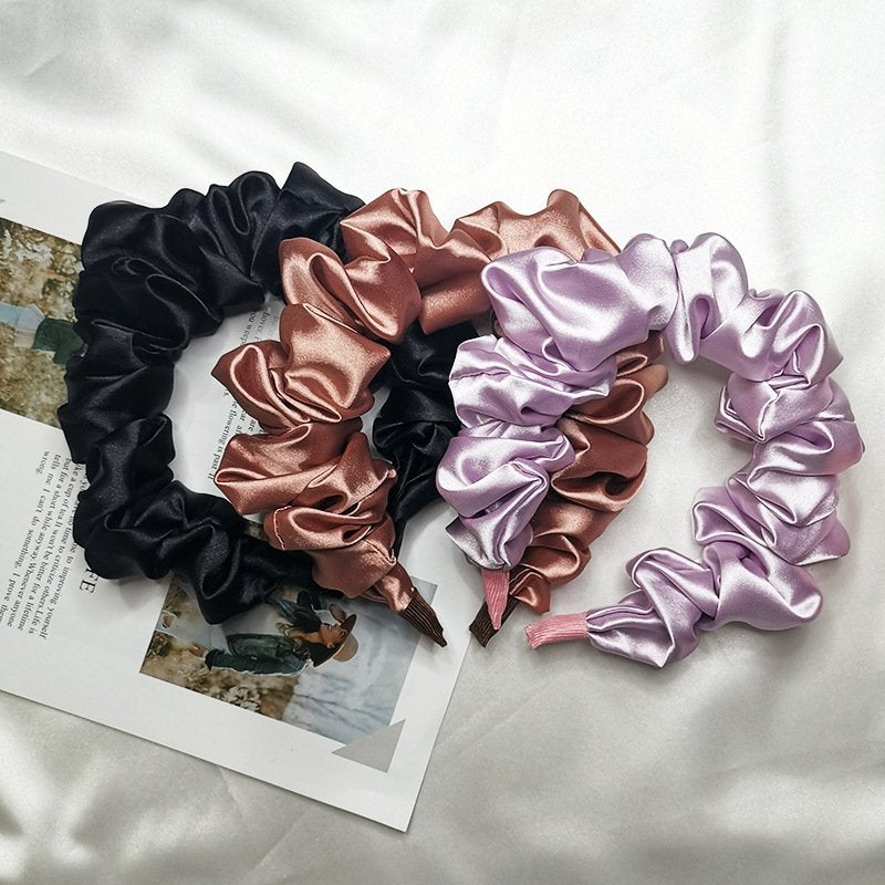 Satin Scrunch Headband - product photo