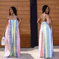 Sherbet Stripe Jumpsuit - front view
