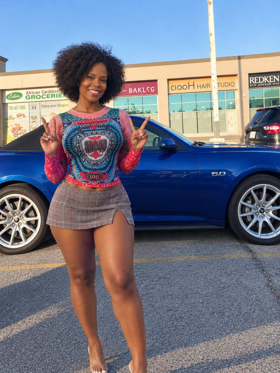 Keep It 100 Long Sleeve Top - colorful graphic print